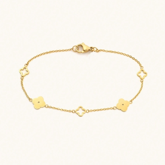 Nwt Set Non Tarnish Clover Alhambra - Picture 2 of 7